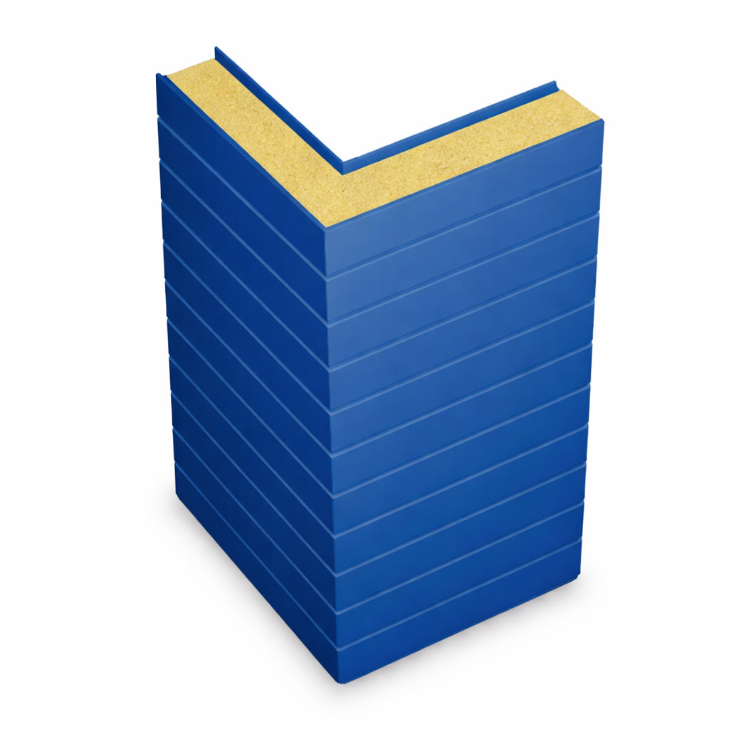 Горизонтальная угловая сэндвич-панель из пенополиизоцианурата (PIR)